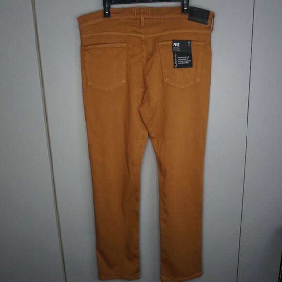 PAIGE Men's Federal Slim Straight Stretchy Jeans in Amber Honey size 38 NWT - Picture 8 of 16